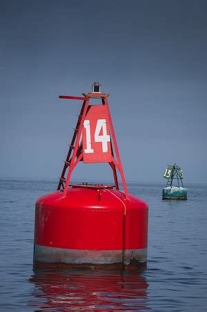 channel markers and buoys.